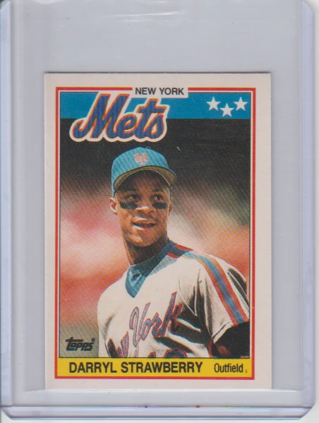 1988 Topps UK Minis #76 Darryl Strawberry New York Mets - Image 1 of 1