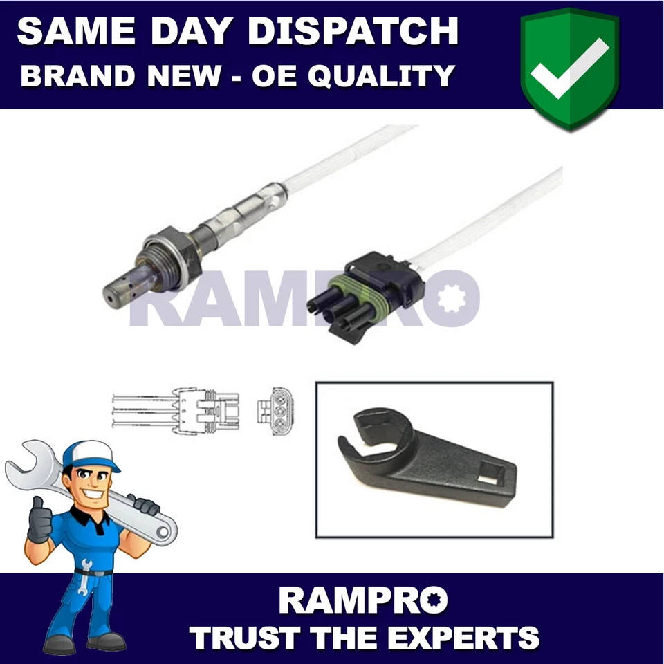 Sensore Lambda Anteriore Rampro + Strumento di Raccordo Adatto Vauxhall Omega Frontera 3 Fili - Immagine 1 di 1