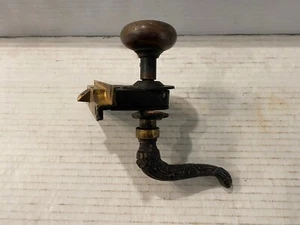 Victorian Era Brass Door Knob /Latch Set with Figural Handle (NO KEY) ~ WOW Bx9 - Picture 1 of 19