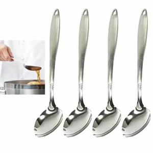 4 Stainless Steel Serving Basting Spoon Kitchen Cooking Utensil Set Tools Server - Picture 1 of 1
