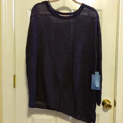New Vera Wang Women's Purple  Lightweight Long Sleeve Sweater Size XL - Image 1 of 4