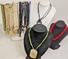 Joblot Of New Beaded Necklaces x 26 Shell Mother of Pearl Pendants Indonesia