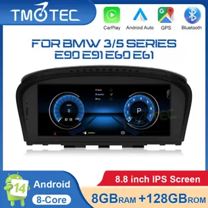 Android 14 8+128GB Car Stereo für BMW E60 E61 E63 E64 E90 E91 E92 E93 Autoradio - Bild 1 von 11