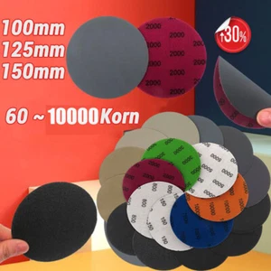 Schleifscheiben Ø100mm-Ø150mm Schleifpapier Körnung P60-P10000 Nass und Trocken - Picture 1 of 18