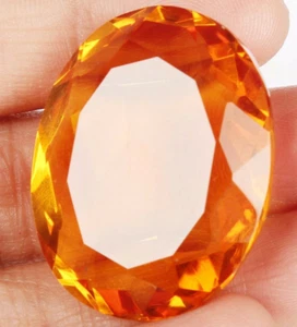 Piedras preciosas sueltas de corte facetado ovaladas citrino amarillo grande 85,90 quilates cumpleaños para regalo - Imagen 1 de 6