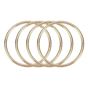 4 Stück Traumfänger Ringe Metall Blumen Creolen 2 Zoll Makramee Creolen Ring Gold - Bild 1 von 7