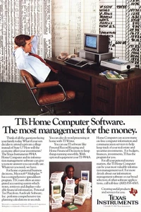 1983 Texas Instruments: Home Computer Software, Management Vintage Print Ad - Picture 1 of 1