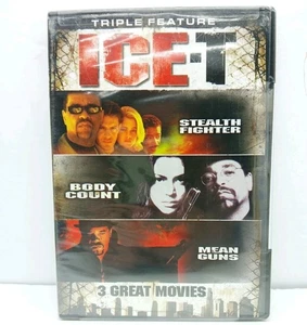 Ice-T Triple Movie Collection (DVD) Stealth Fighter, Body Count + Mean Guns (New - Picture 1 of 2