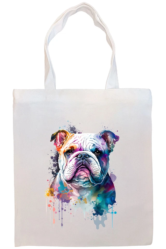 Bulldog Canvas Tote Bag Style3 - Image 1 of 1