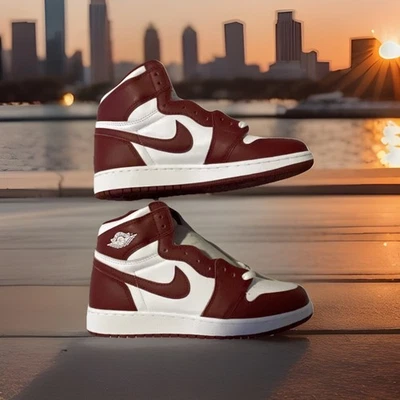 Air Jordan 1 Retro High OG Big Kids Size 6Y Shoes Artisinal Team Red  FD1437-160 - Image 1 of 4