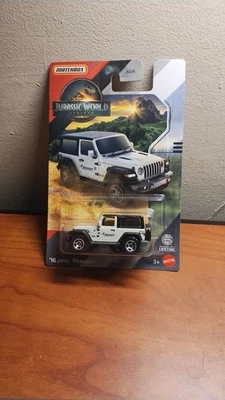 Matchbox Jurassic World Rebirth Movie '18 Jeep Wrangler Diecast 1:64 Scale New - Image 1 of 2