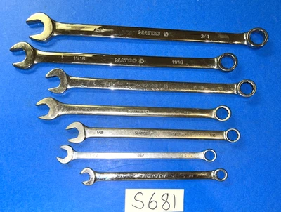 CONJUNTO DE CHAVES MATCO TOOLS 7 PEÇAS SAE COMBINAÇÃO EXTRA LONGA 12 PONTOS 3/8 A 3/4 - Imagem 1 de 4