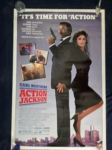 Action Jackson 1988 ORIG 27X41 ROLLED MOVIE POSTER CARL WEATHERS SHARON STONE - Picture 1 of 6