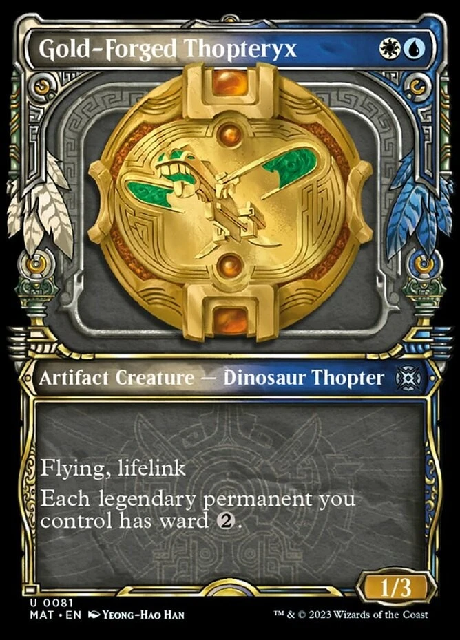 x1 Gold-Forged Thopteryx - Showcase - March of the Machines: The Aftermath - NM  - Image 1 of 1