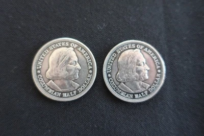 Set of Two Columbian Exposition Half Dollars 1892 & 1893 - Nice Condition Set - Image 1 of 4