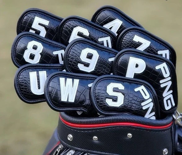 Cubierta De Cabeza De Poste De Hierro De Golf, 12 Piezas Cubiertas De Cabeza De Palo De Golf Facil De Usar Antiaranazos Engrosada Para Ejercicio Anggrek Otros Deportes