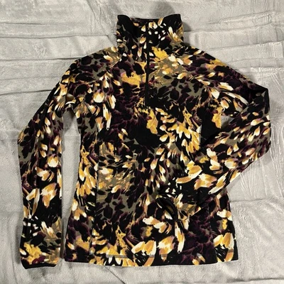 Pullover Columbia para mujer XS cuarto cremallera suave polar otoño estampado dorado Foto 1 de 4