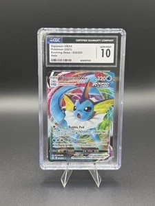 🔥Vaporeon VMAX Ultra Rare Full Art Holo #030/203 Evolving Skies CGC 10 Gem Mint - Bild 1 von 2