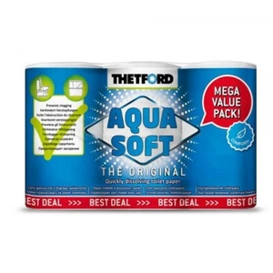 Thetford Aqua Soft Toilettenpapier, 6er-Pack, Campingtoilette - Bild 1 von 3