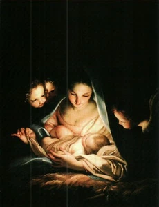 *Jesus-"Weihnachten-"Die Heilige Nacht/Krippe" (Postkarte)- {*Pro-2} - Bild 1 von 2