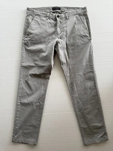 Marc O'Polo Chino Pants Mens 34x34 Light Gray Cotton Shaped Fit Golf Performance - Picture 1 of 4