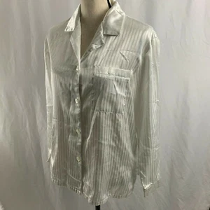 Kathryn Damen Button Down weiß Pyjama Oberteil Shirt Gr. Small S Nachtwäsche Oberteil - Bild 1 von 5