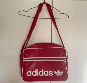 Adidas Originals Unisex Messenger Bag Red Trefoil Logo Airliner Shoulder Retro - Picture 1 of 3