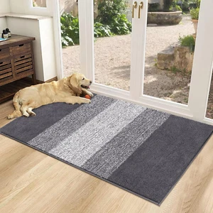 Vaukki Indoor Doormat Entryway Door Rug, Non Slip Absorbent Mud Trapper Mats, Lo - Picture 1 of 8