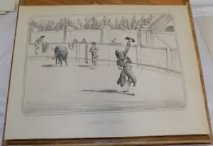Stampa antica corrida 1888///MATADOR BRINDA EL DIESTRO - Foto 1 di 1