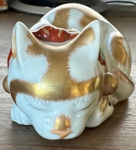 Asian Sleeping Cat Porcelain - Picture 1 of 6
