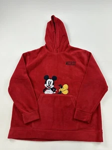 Disney Mickey Mouse Hoodie Sweatshirt Womens Plus Size 2X 2XL Red Pullover - Picture 1 of 7