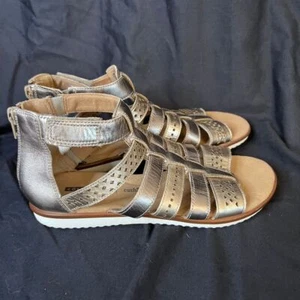 Clark's Women's Kele Lotus leather Gladiator Sandals mixed metallic Size 7 - Picture 1 of 7
