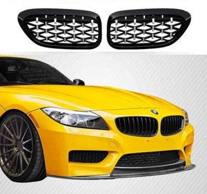 BMW E89 Z4 schwarz Chrom Diamant Style vorne Nierengitter Grill UK - Bild 1 von 1