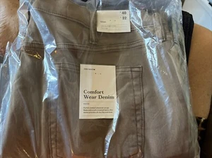 Herren Komfortbekleidung schmale Passform Jeans - Goodfellow & Co - beige Denim - 40x32 - neu mit Etikett - Bild 1 von 1