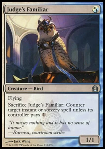 JUDGE'S FAMILIAR CASI NUEVO Return To Ravnica Magic The Gathering Blanco/Azul - Pájaro Sin circular - Imagen 1 de 1