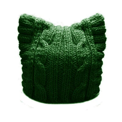 Ручной работы вязаный Pussycat шляпа женщин парад крышка Cat уши милый Beanie подарок - Изображение 1 из 3