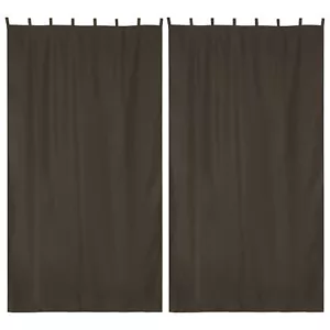 54"x120" Outdoor Curtain Panel Tab Top UV30+ Porch Pergola Backyard 2 Piece - Picture 1 of 8