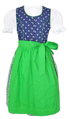 Isar Costume Bambini Dirndl Kimberly 3-tlg. Blu Verde Regionali Ragazza 68-122 • 51.16€