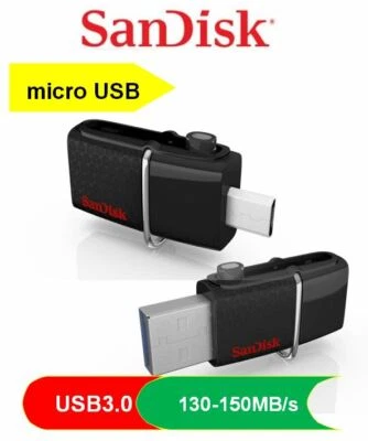 SANDISK OTG ULTRA DUAL 16GB 32GB 64GB 128GB 256GB micro USB 3.0 Flash Drive LOT - Image 1 of 4