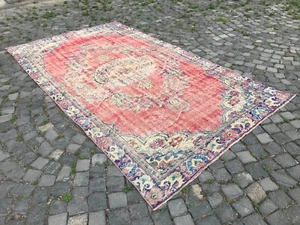 Handmade Rug Turkish Area Rug Vintage Rug Oushak Rug Antique Rug Bohemian Rug - Picture 1 of 12