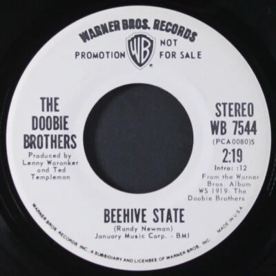 DOOBIE BROTHERS: beehive state / mono WB 7" Single 45 RPM - Image 1 of 2