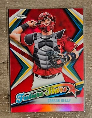 2019 Topps Chrome Future Stars Red Refractor #FS-19 Carson Kelly 5/5 - Image 1 of 3