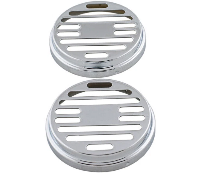 Honda Goldwing GL1100 & GL1200 - x2 Chrome Slotted Horn GRILLE/COVER (pair) - Imagem 1 de 1