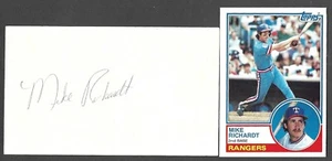 Mike Richardt (Debüt 1980) RANGERS ASTROS SIGNED AUTOGRAMM AUTO 3x5 INDEX COA - Bild 1 von 1