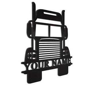 Personalisiertes großes LKW Schild | Türhänger | Familiennamenschild | Geschenk für Trucker - Bild 1 von 16