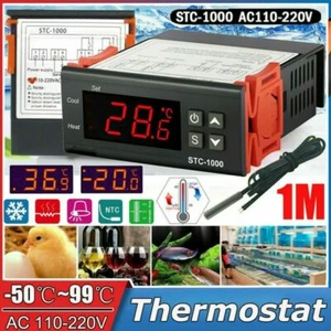 Digital LCD Temperature Thermostat STC-1000 Controller 110-220V Heating Cooling - Picture 1 of 12