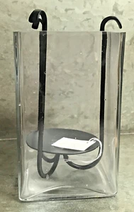 Drop In Candle Holder Black Metal for Cylinder & Square Vases 3-4" Opening New - Picture 1 of 10