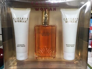 Caesars Woman 3pcs Gift Set With EDT 3.3oz, Body Cream 3.3oz & Body Wash 3.3oz. - Picture 1 of 2
