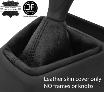 Polaina de engranaje manual de cuero grano superior puntada negra para peugeot bipper 2008-2017 - Imagen 1 de 3