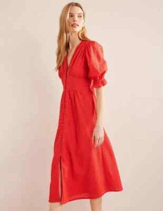 Boden - Broderie Midi Tea Dress - Kleid Sommer NEU UK 14 EU 42 - Bild 1 von 6